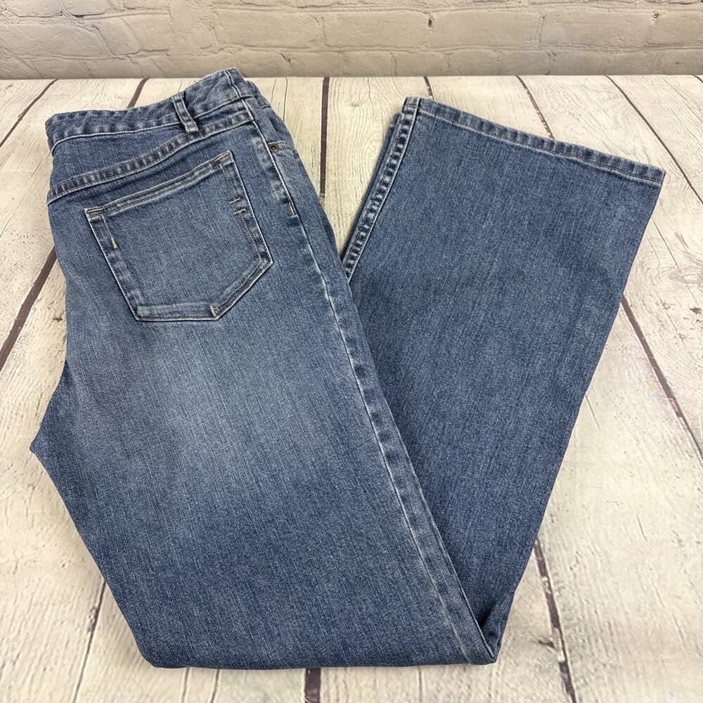 J. Jill Jeans Womens 12 Blue Excellent Smooth Fit Straight Leg Medium Wash Denim